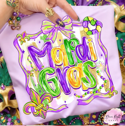 Mardi Gras Frame Graphic Shirt - Dunn Right Craft