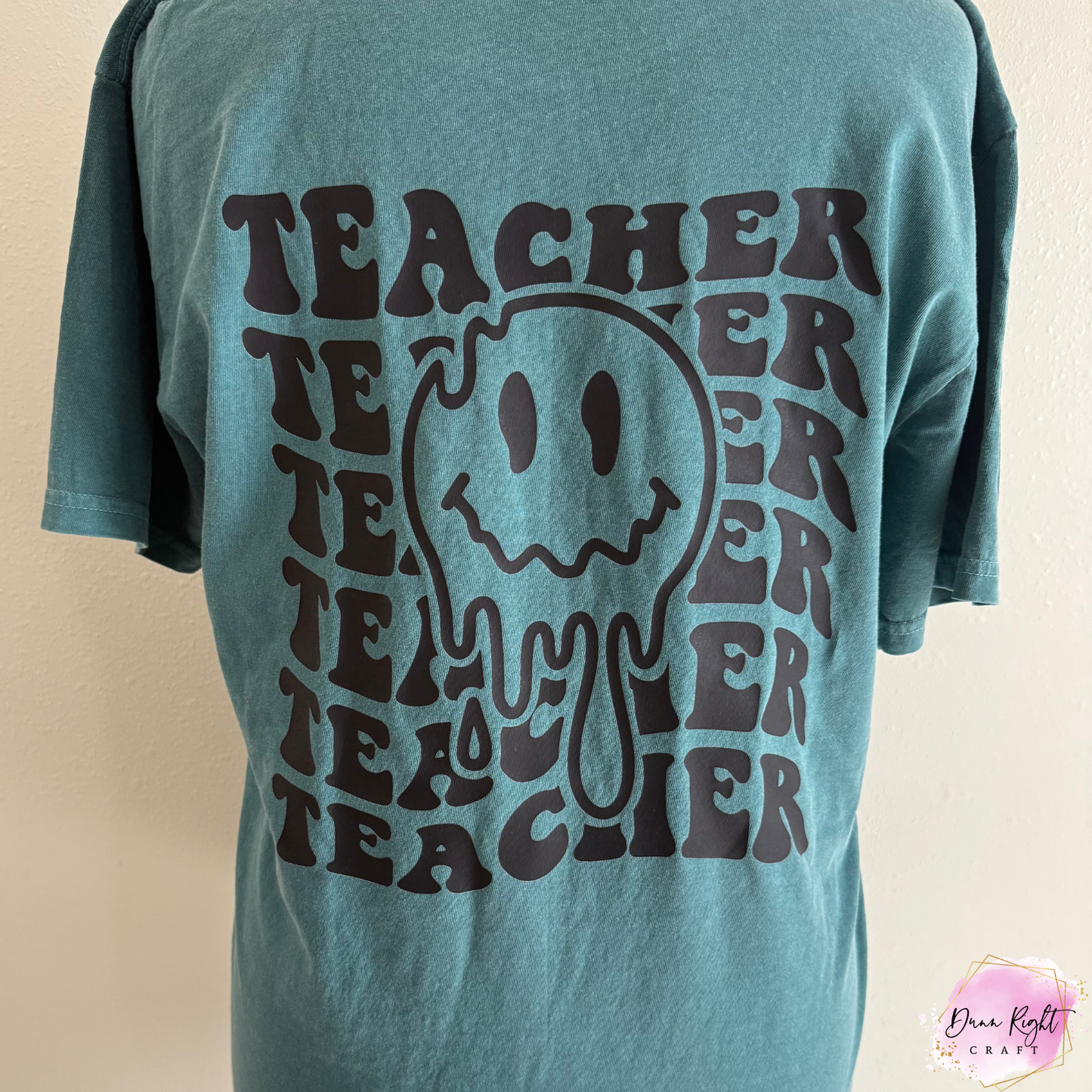 Drippy Smiley Teacher Shirt – Back to School Graphic Tee