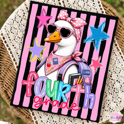Striped Back To School Goose Girls