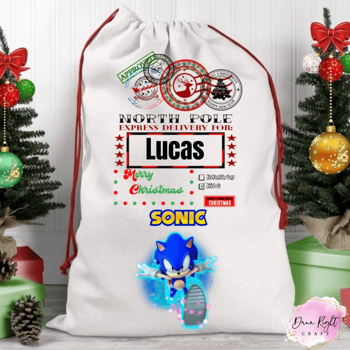 Sonic North Pole Express Santa Sack