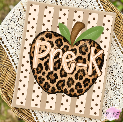 Striped Leopard Apple Back To School