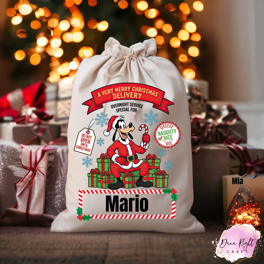 Goofy Personalized Christmas Sack