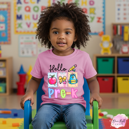 Personalized Back to School Shirt – Hello Design Tee for Kids