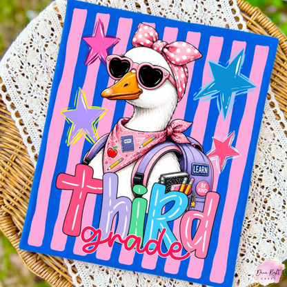Striped Back To School Goose Girls