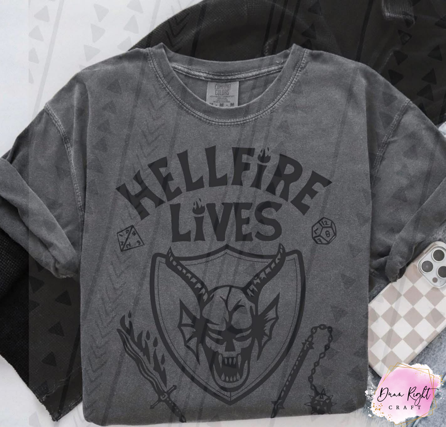 Hellfire Lives Graphic Adult Shirt - Dunn Right Craft