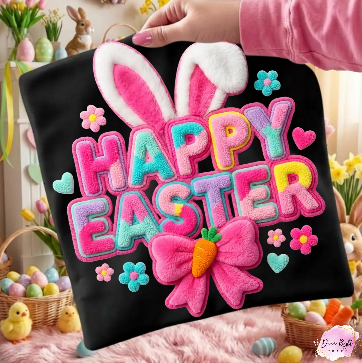 Happy Easter Bunny Ears Shirt - Dunn Right Craft
