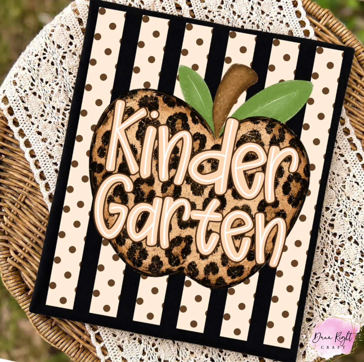 Striped Leopard Apple Back To School