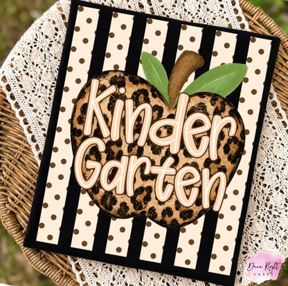 Striped Leopard Apple Back To School