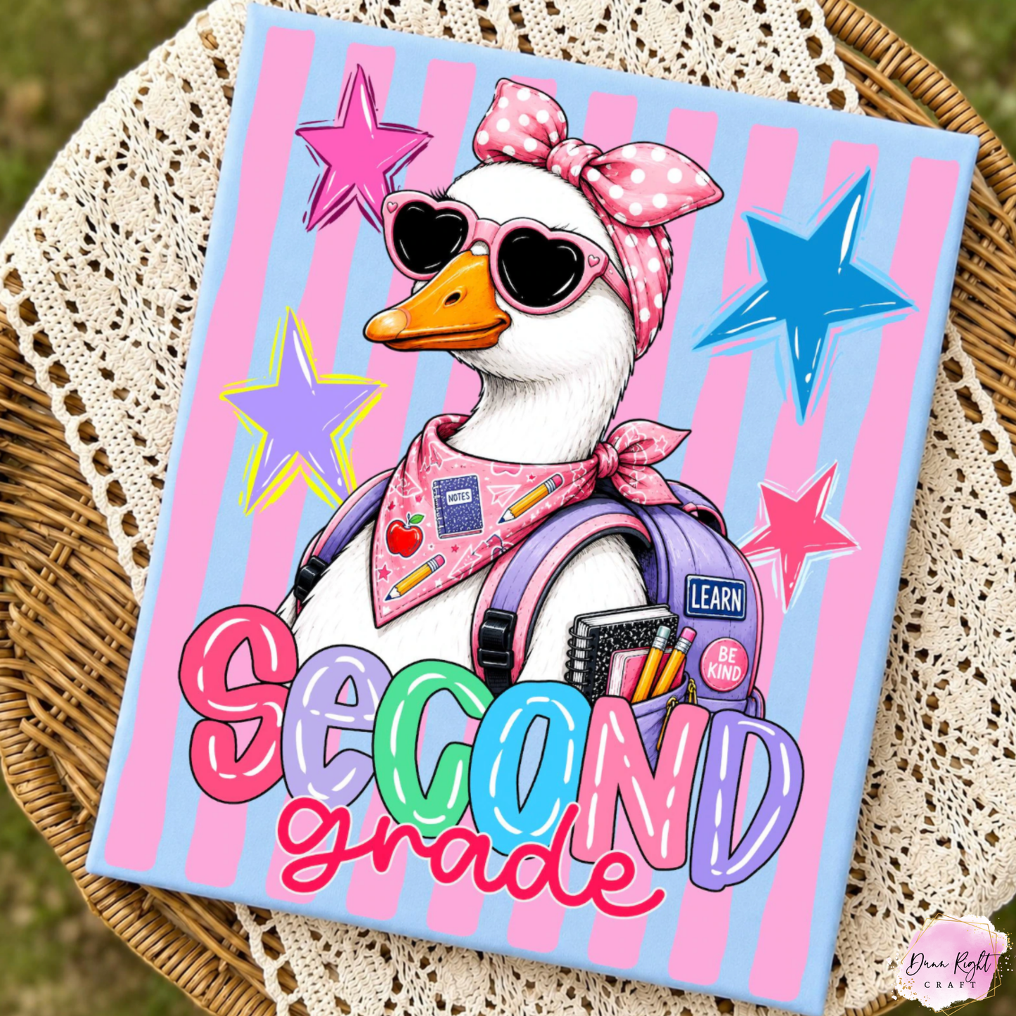 Striped Back To School Goose Girls