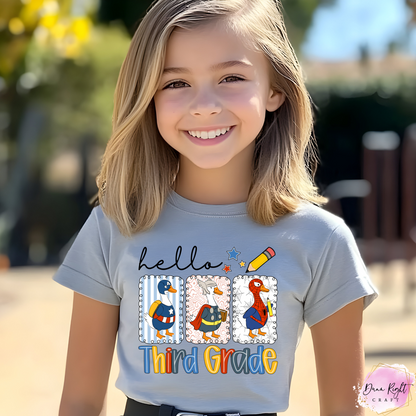 Superhero Duck Back to School Shirt for kids