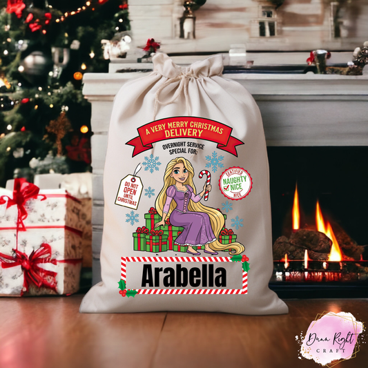 Rapunzel Personalized Christmas Sack