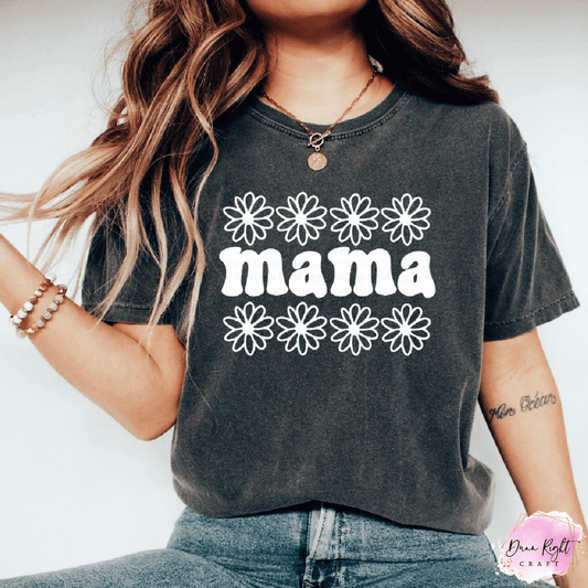 Mama Flower Shirt – Retro Daisy Mom Tee