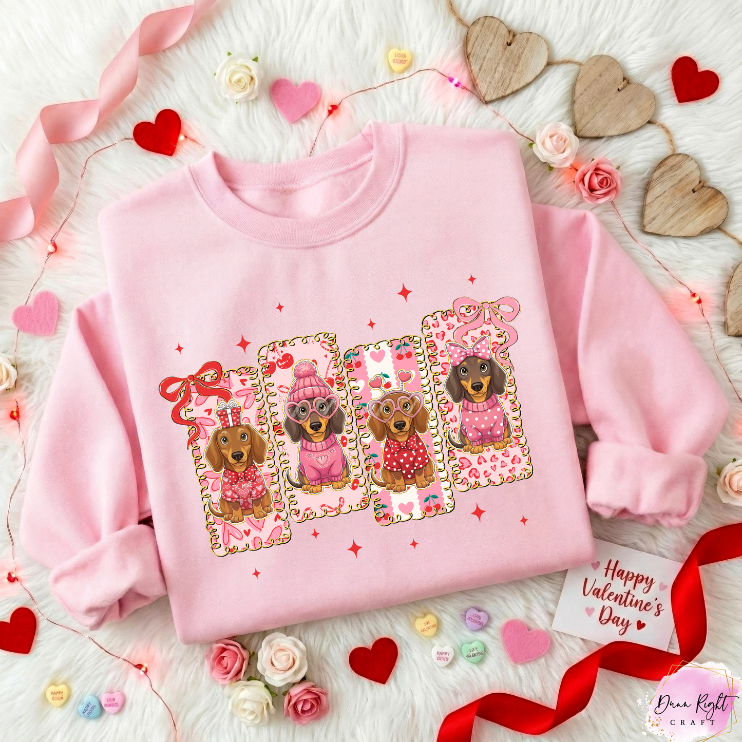 Valentine Dogs Sweatshirt - Dunn Right Craft