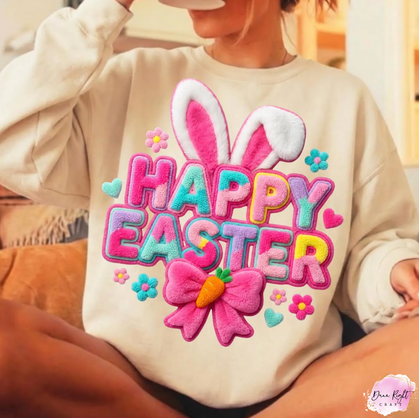 Happy Easter Bunny Ears Shirt - Dunn Right Craft