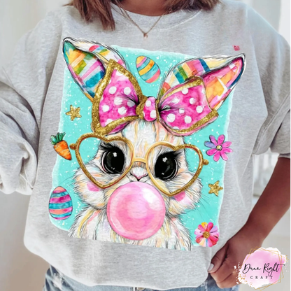 Easter Bunny Bubble Gum Shirt - Dunn Right Craft
