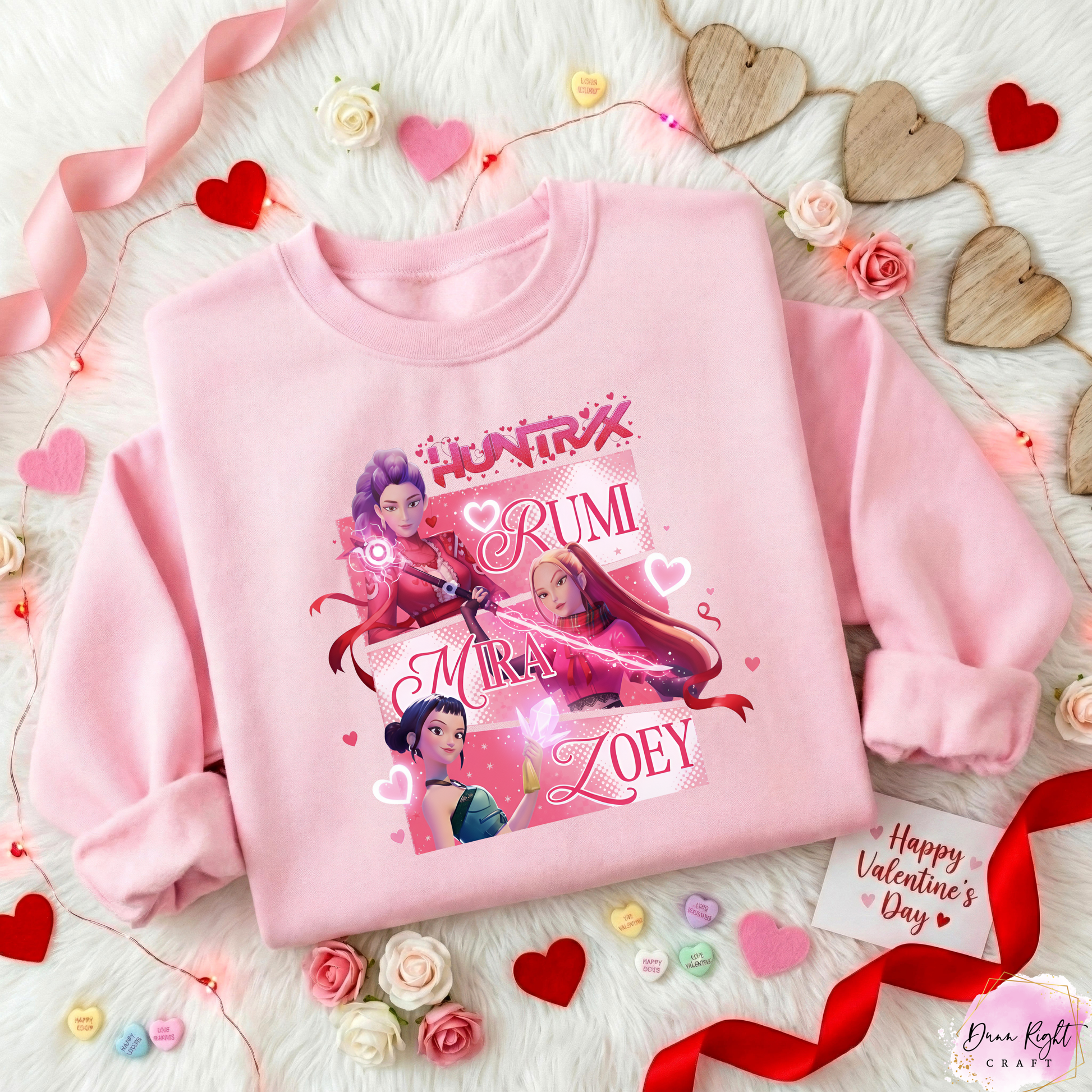 K-Pop Demon Hunters Valentine Sweatshirt - Dunn Right Craft