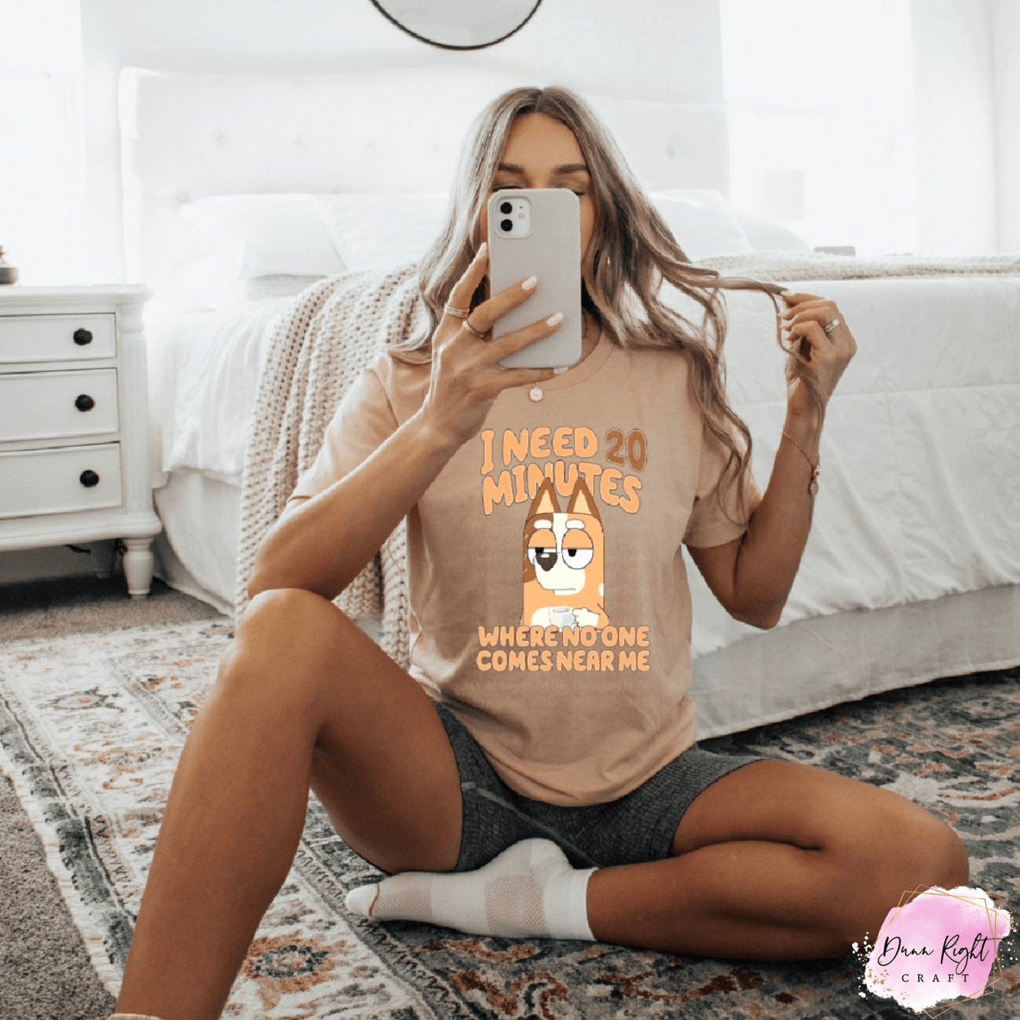 I Need 20 Minutes Shirt | Funny Relatable Mom Life Tee | Cartoon-Inspired