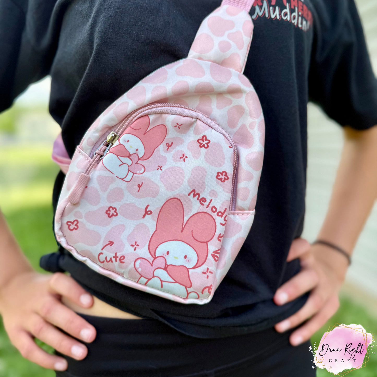 My Melody Light Pink Crossbody Bag – Cute Sling Bag for Kids