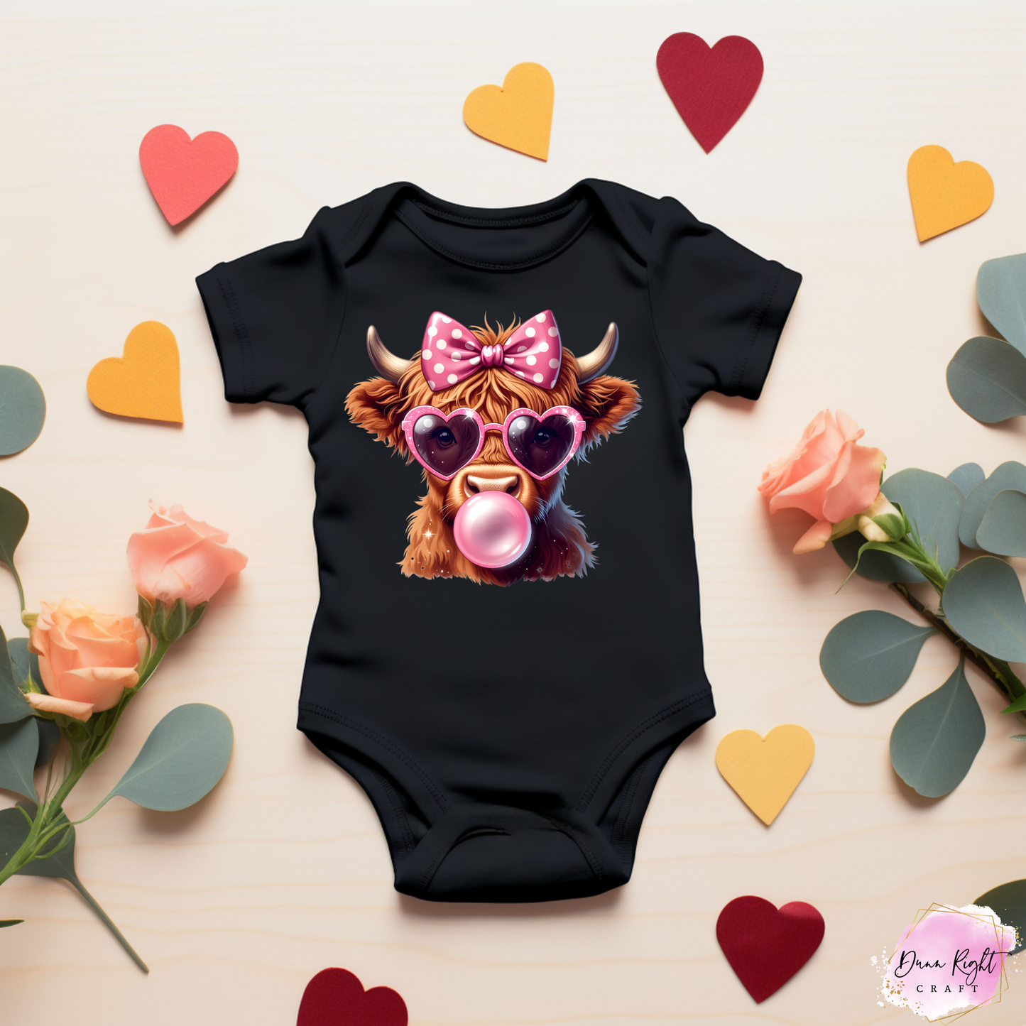 Valentine Highland Cow Sweatshirt - Dunn Right Craft