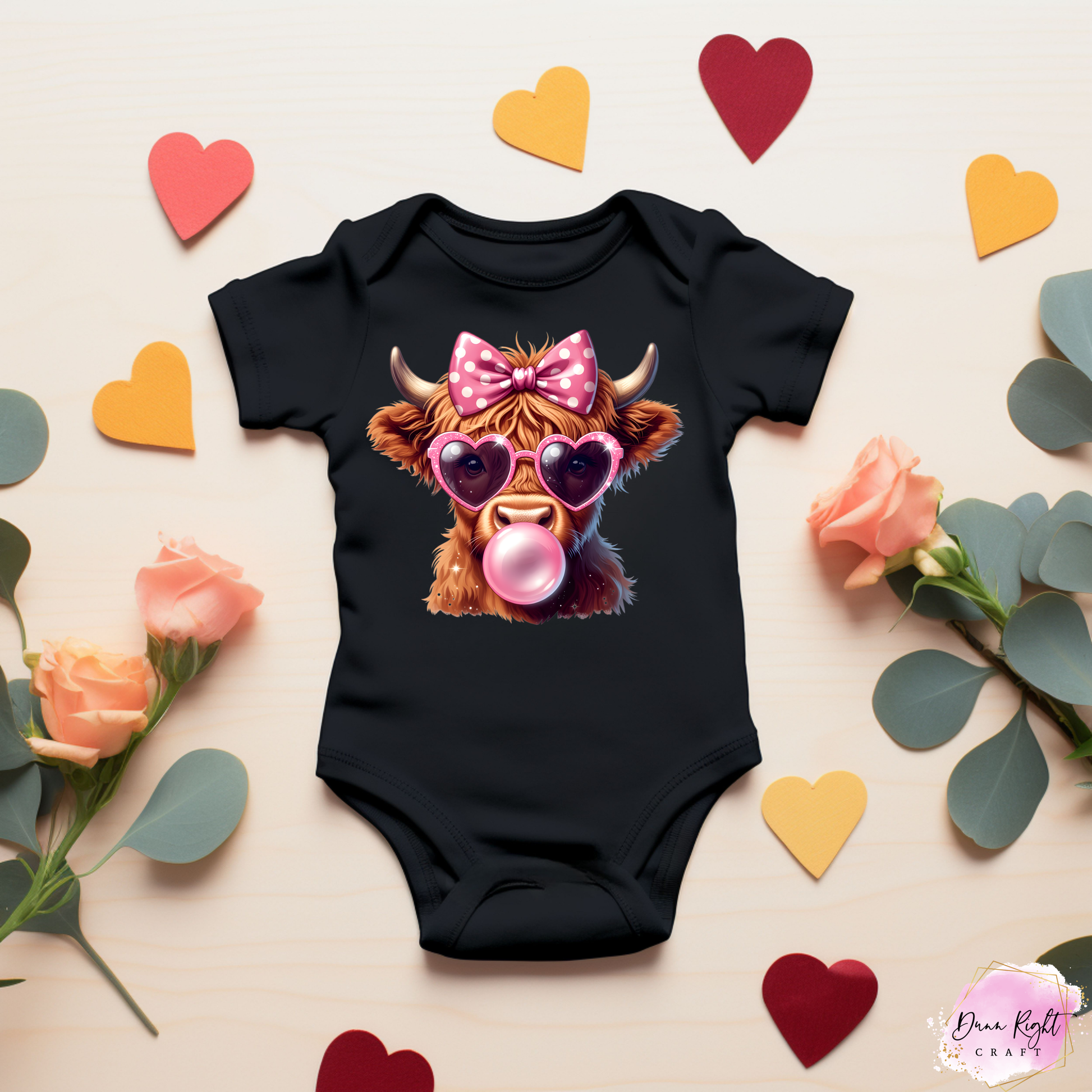 Valentine Highland Cow Sweatshirt - Dunn Right Craft