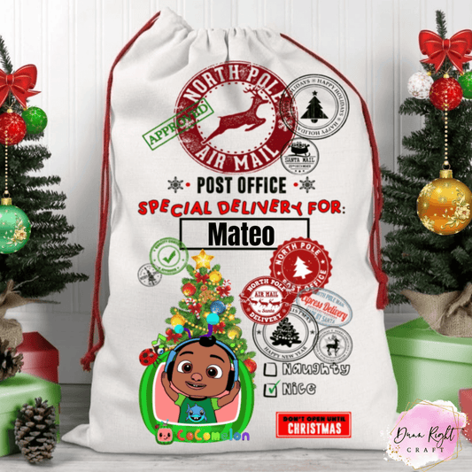 Cocomelon North Pole Air Mail Santa Sack