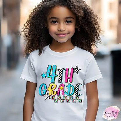 Back to School Shirt – Colorful Grade Graphic Tee for Kids