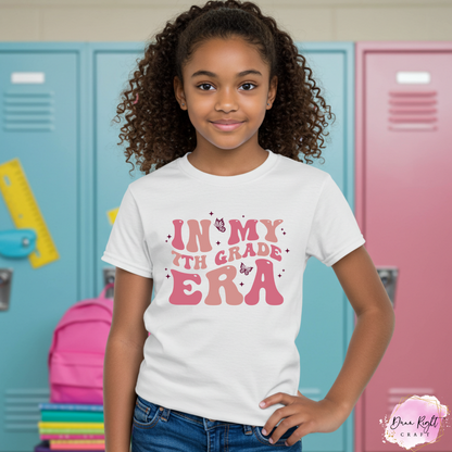 In My School Era Shirt – Custom Grade Tee for Girls Back to School