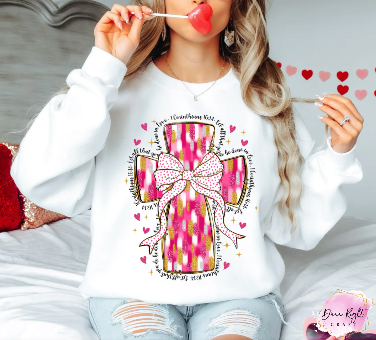 Valentine's Day Cross Sweatshirt
