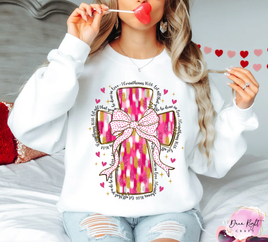 Valentine's Day Cross Sweatshirt