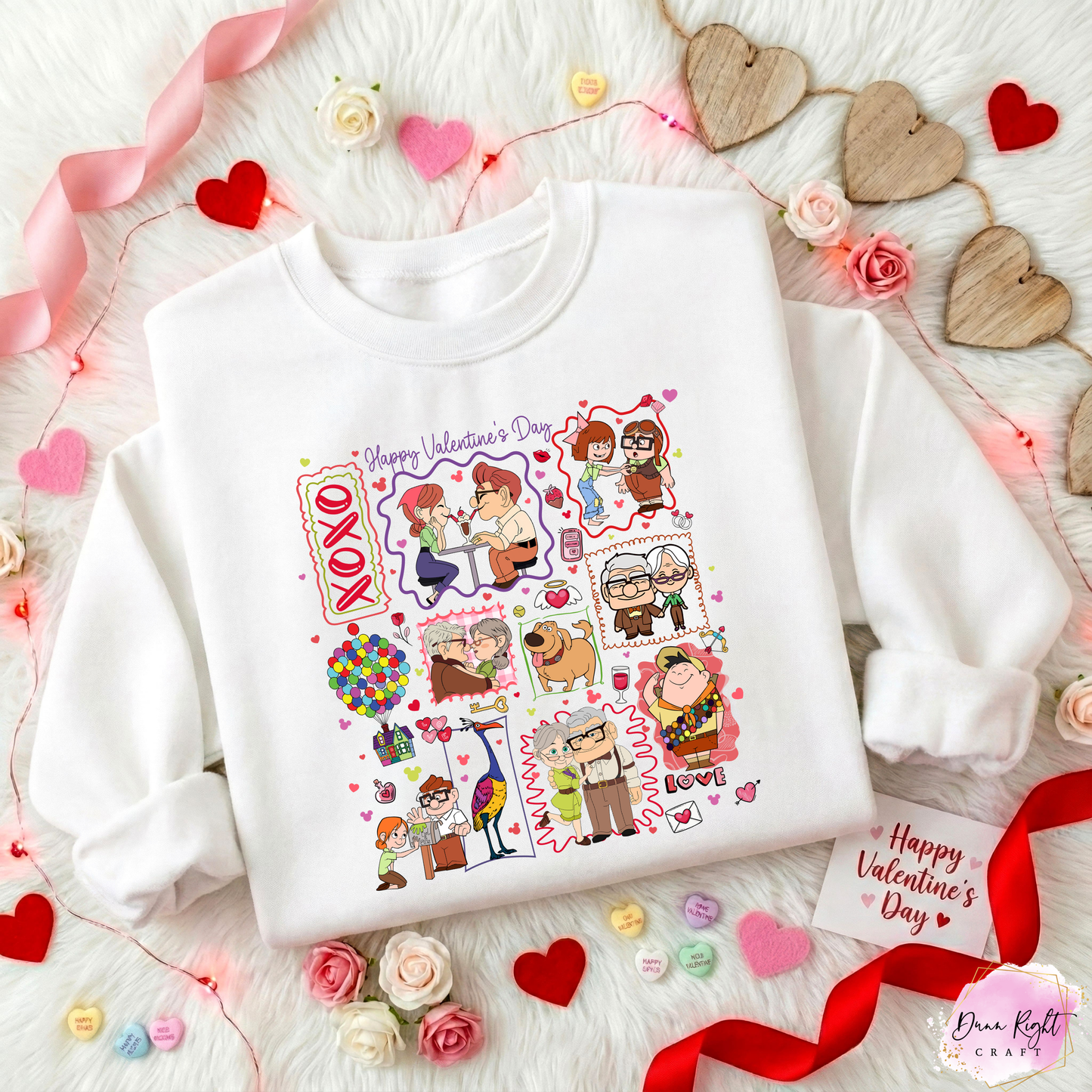 Up Movie Valentine Sweatshirt - Dunn Right Craft