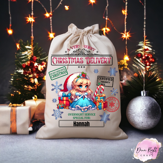 Cinderella Personalized Christmas Sack