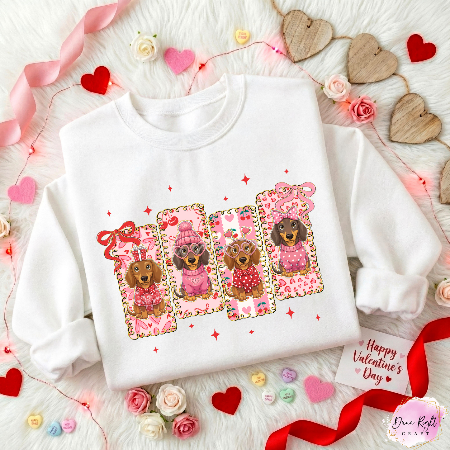 Valentine Dogs Sweatshirt - Dunn Right Craft