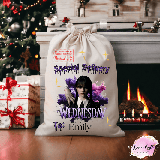 Wednesday personalized Christmas sack