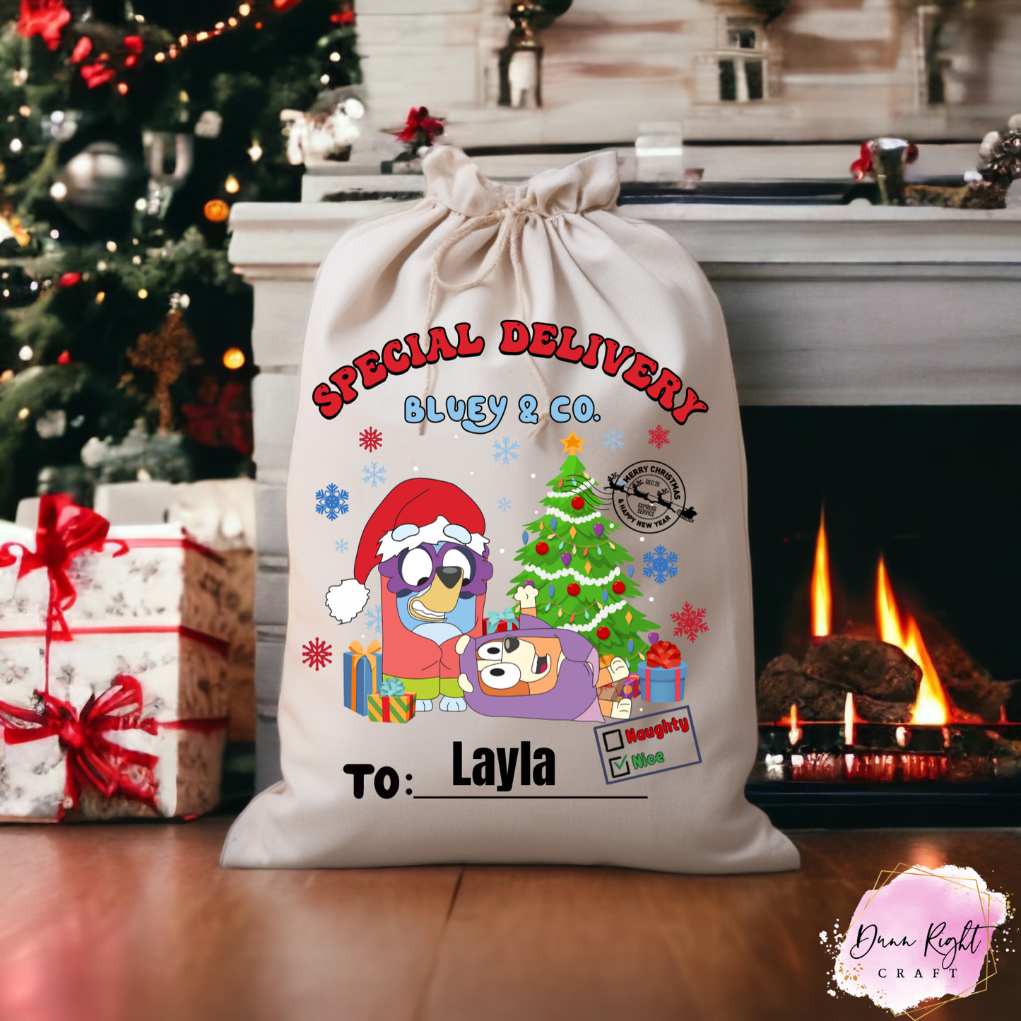 Bluey Personalized Christmas Sack