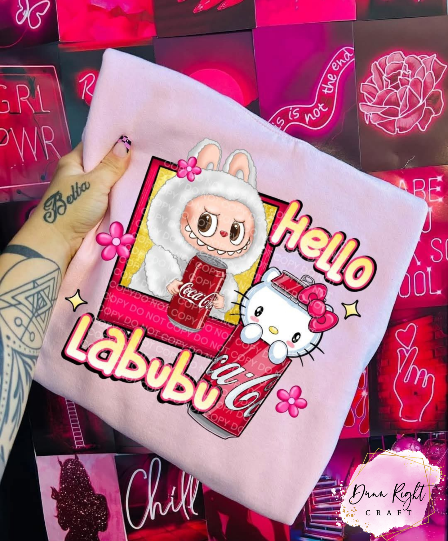 Hello Kitty Coca Cola Labubu Tee