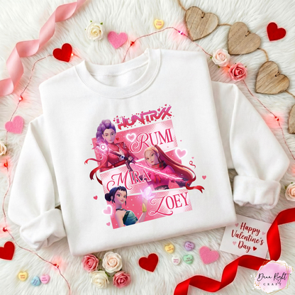 K-Pop Demon Hunters Valentine Sweatshirt - Dunn Right Craft