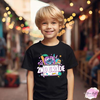 Cute Back to School Design with Stitch-Inspired Character