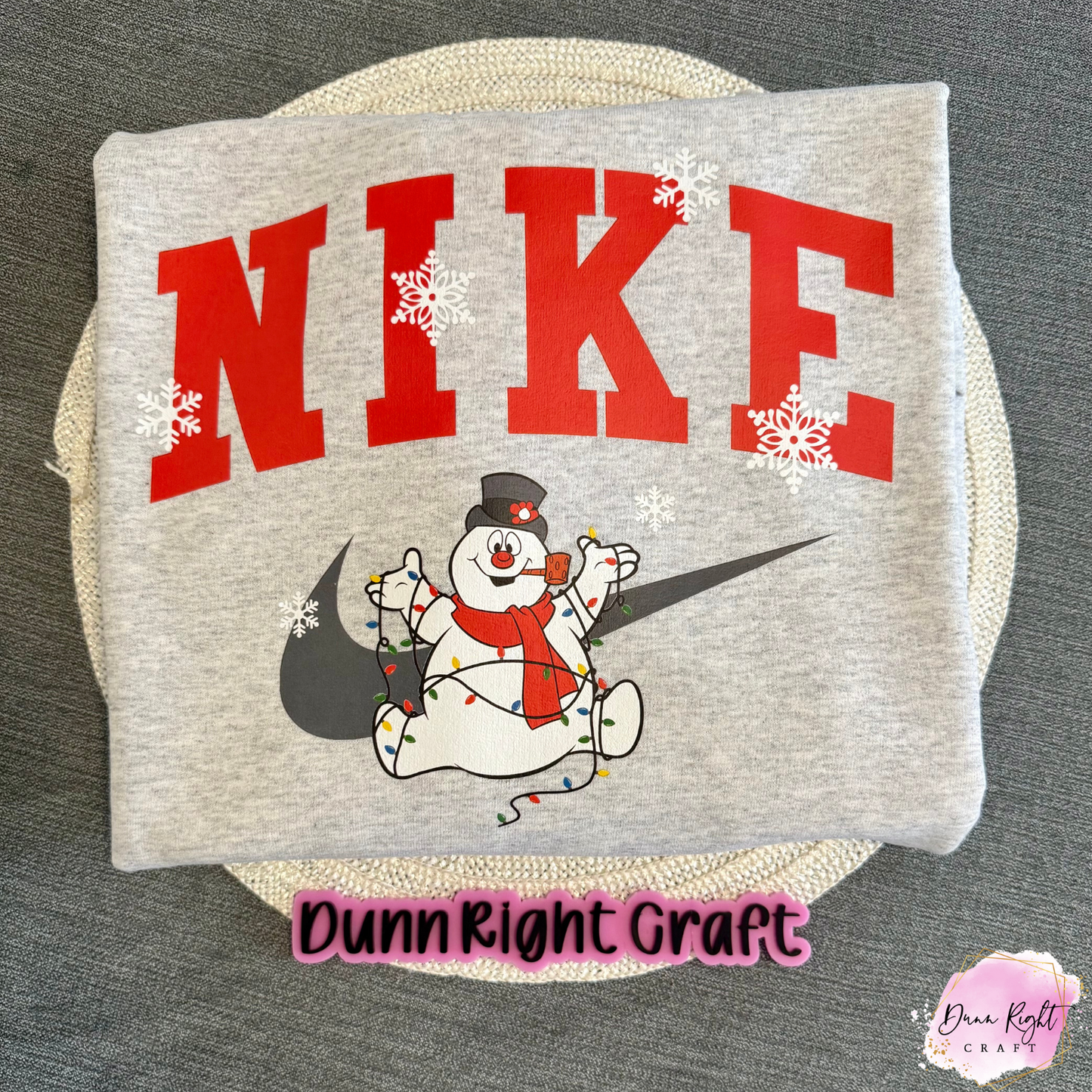 Snowman NIKE-Inspired Christmas Sweatshirt