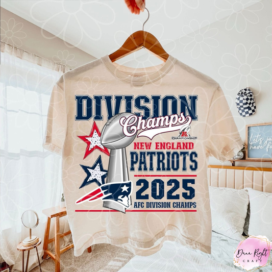 Division Champs New England Patriots 2025 Shirt - Dunn Right Craft