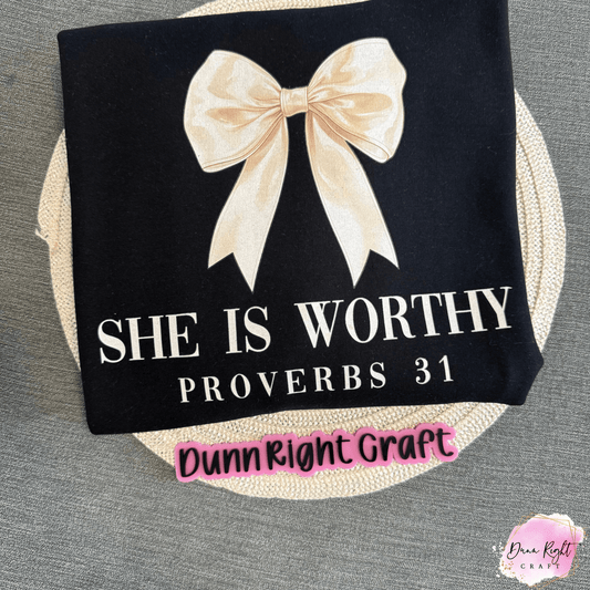 She Is Worthy Proverbs 31 Sweatshirt