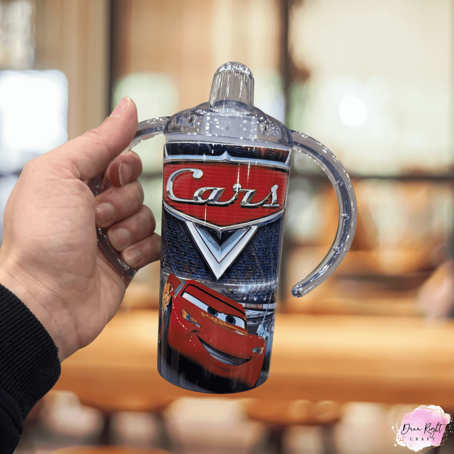 Cars Lightning McQueen Sippy Cup with Handles 2-in-1