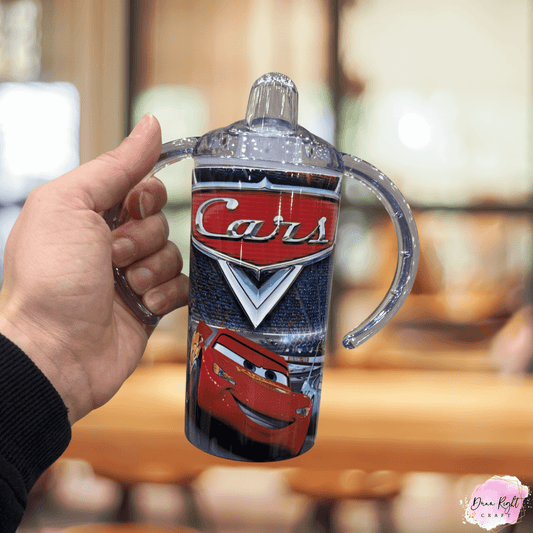 Cars Lightning McQueen Sippy Cup with Handles 2-in-1