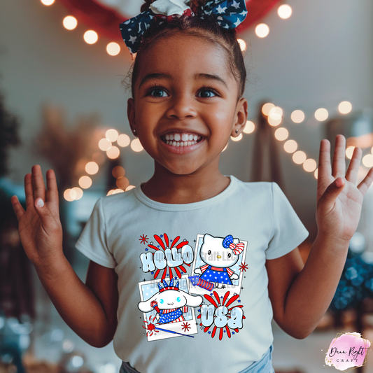 Hello Kitty 4th of July Shirt – Patriotic USA Kawaii Teey