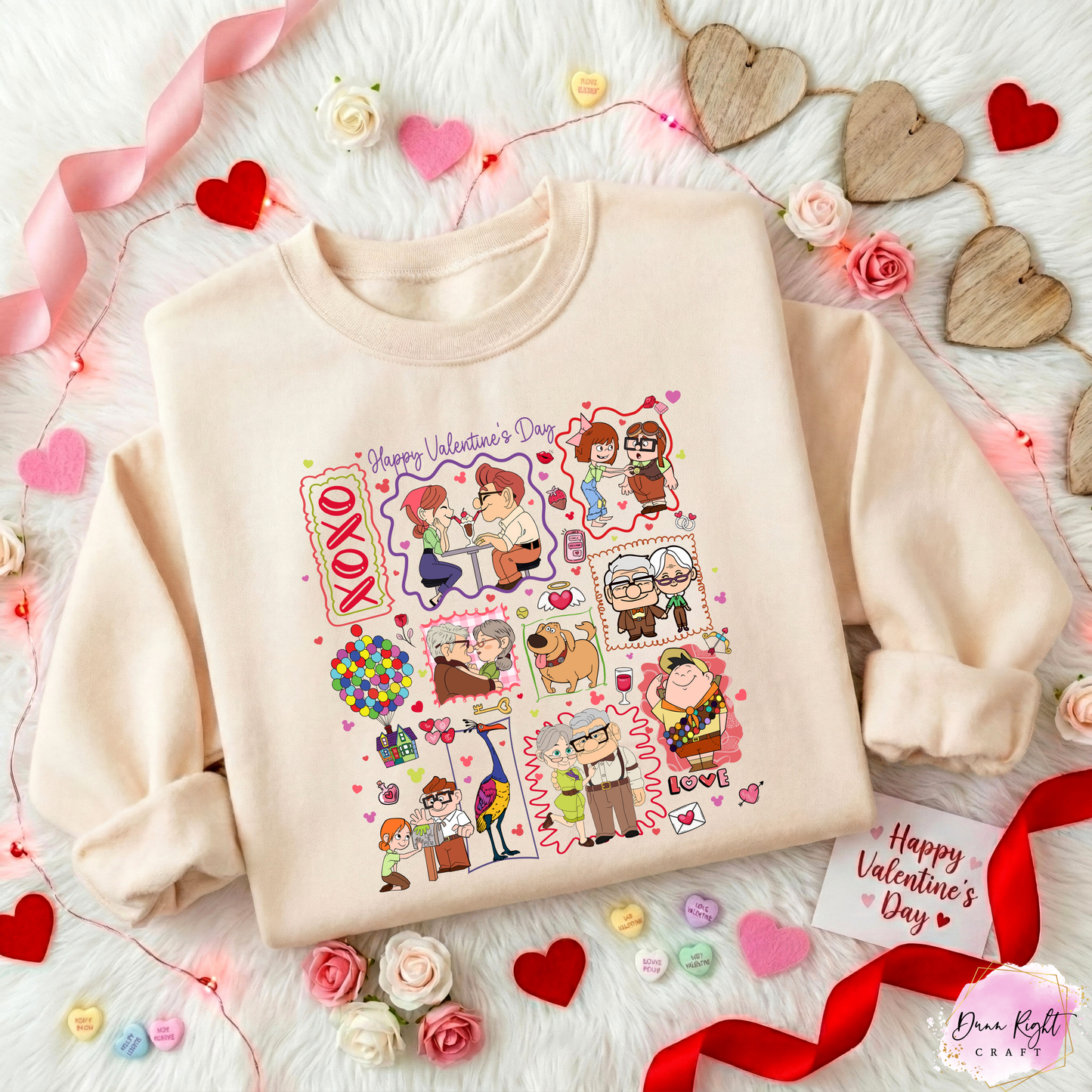 Up Movie Valentine Sweatshirt - Dunn Right Craft