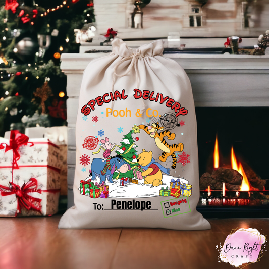 Winnie the Pooh Personalized Christmas Sack