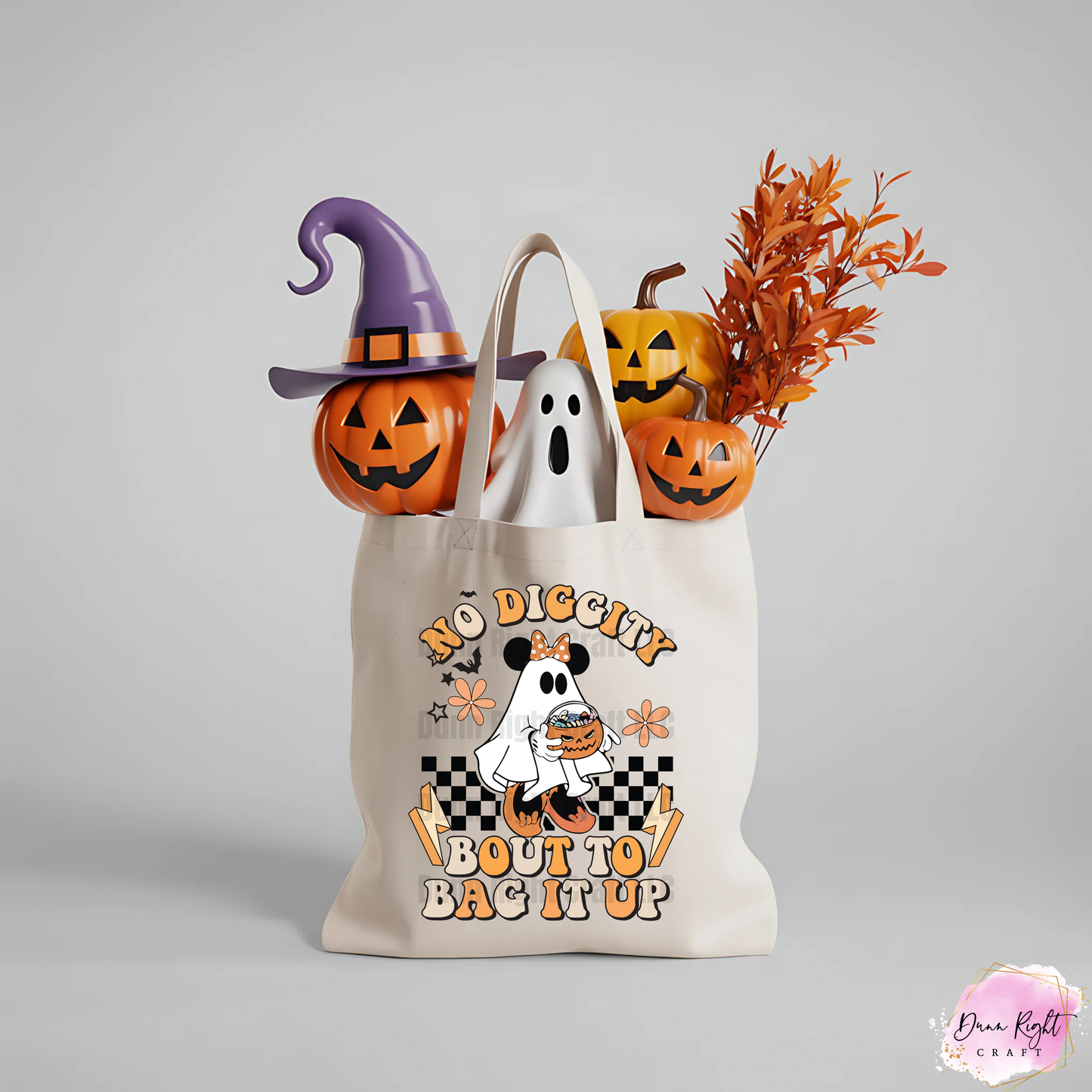 No Diggity Bout to Bag It Up Trick or Treat Tote Bag