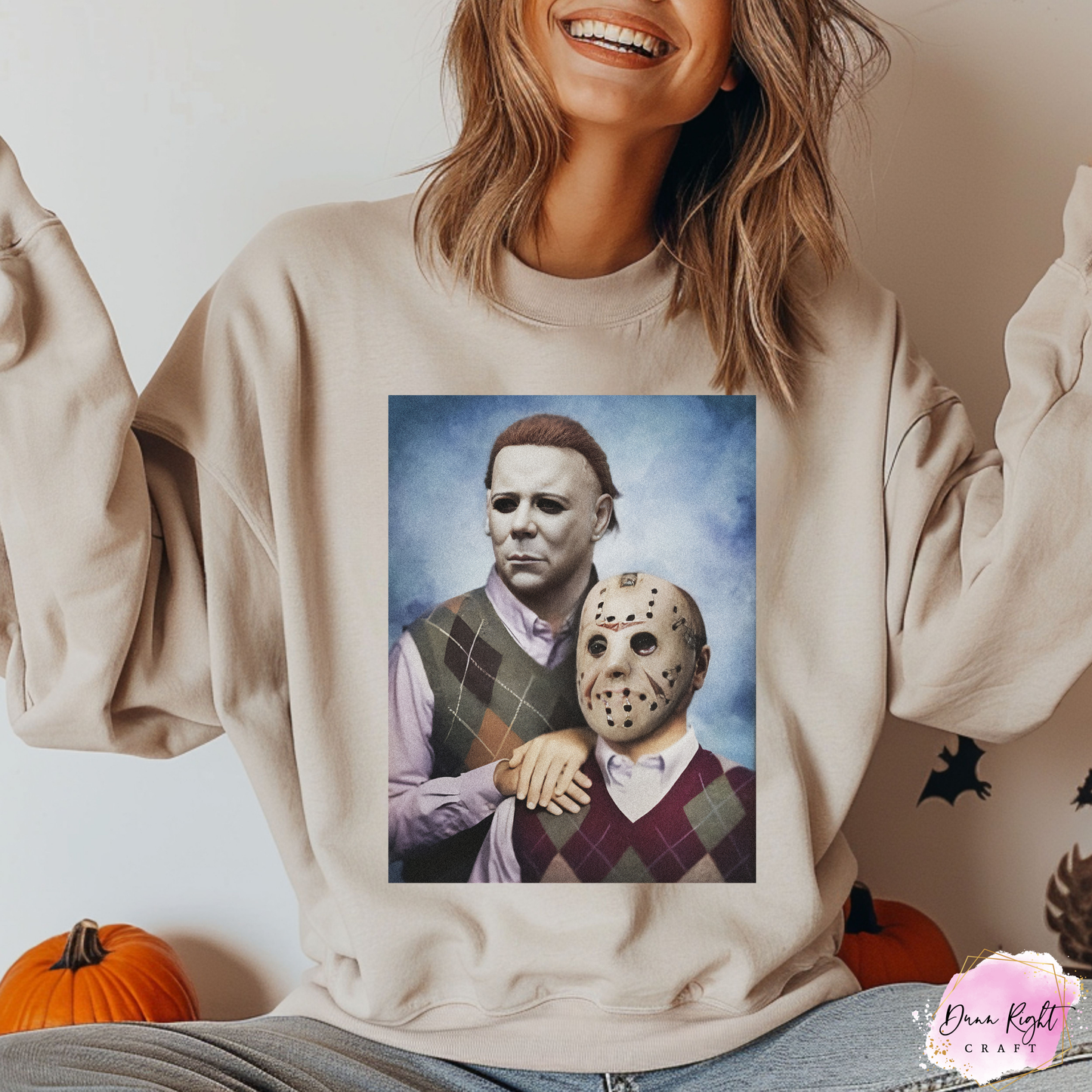 Michael Myers and Jason Voorhees Slasher Brothers Sweatshirt