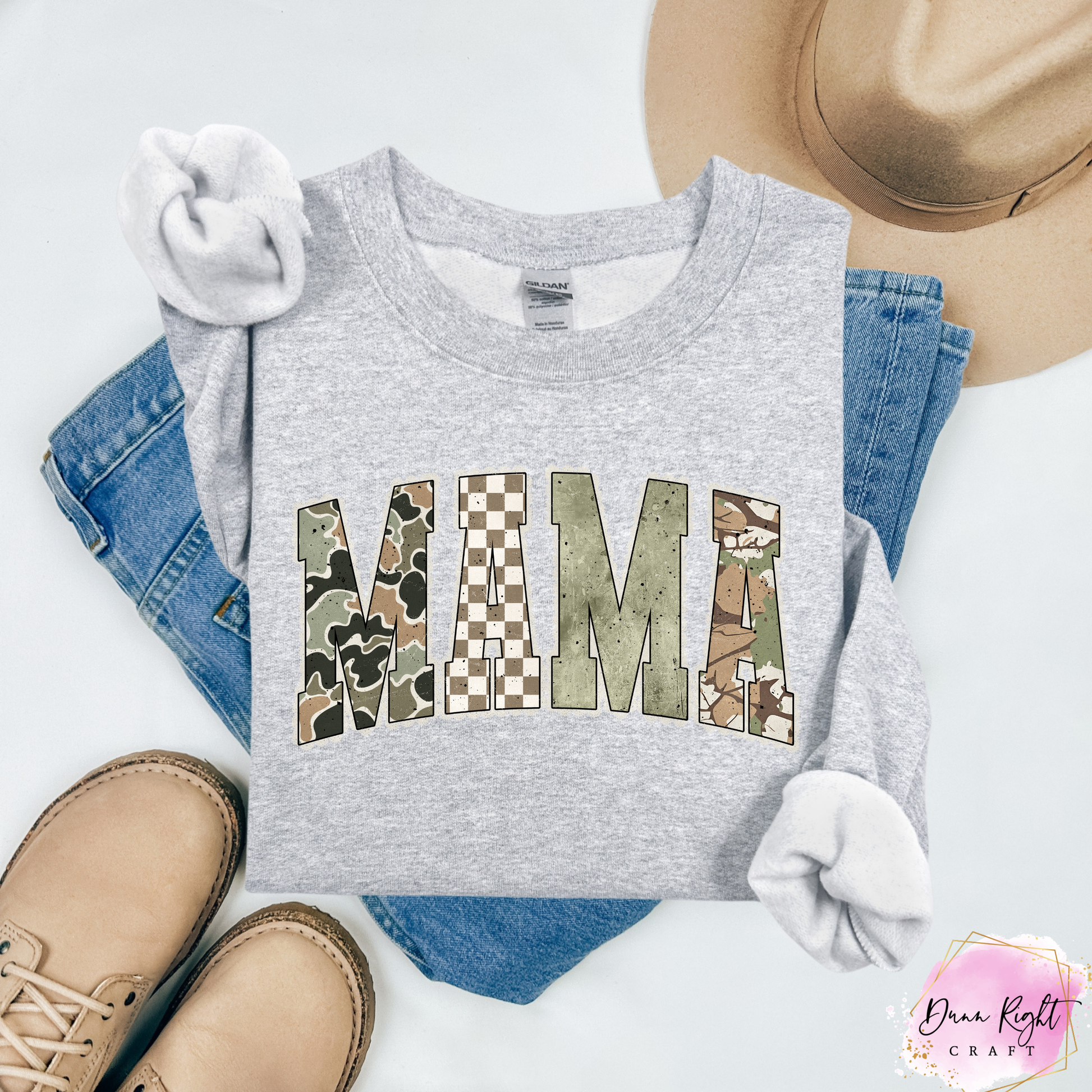 MAMA Camouflage Checkered Design - Dunn Right Craft