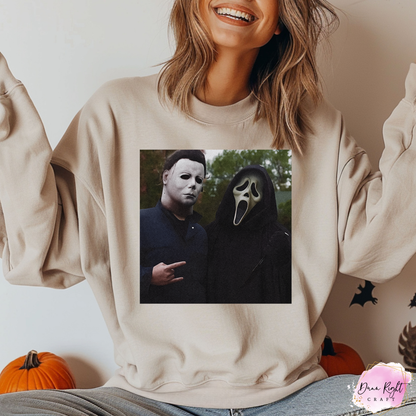 Michael Myers and Ghostface Duo Halloween Sweatshirt