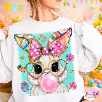 Easter Bunny Bubble Gum Shirt - Dunn Right Craft